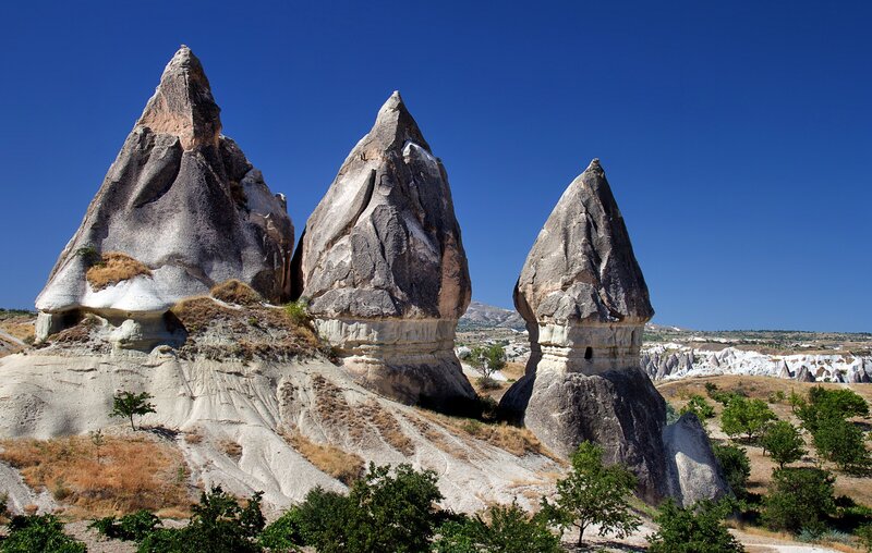 Rock Formations in Cappadocia — Blue, Serene