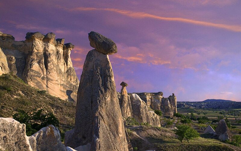 Rock Formations in Cappadocia — Purple