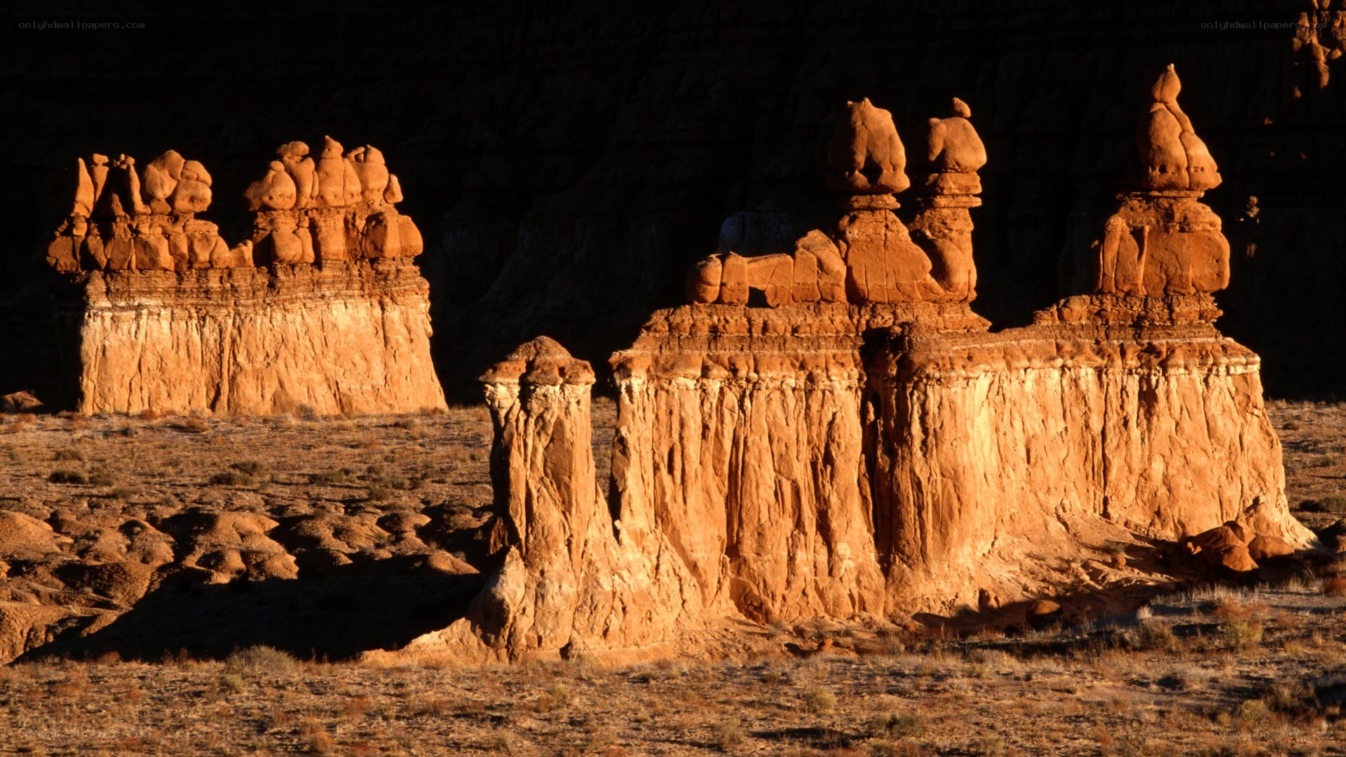rock formations in desert