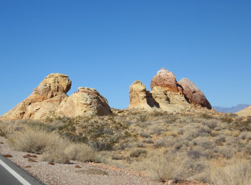 Rock Formations in Desert — Blue, Arid