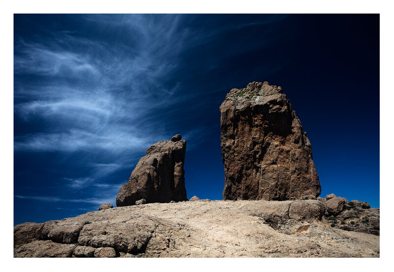 Rock Formations in Desert — Blue, Dramatic