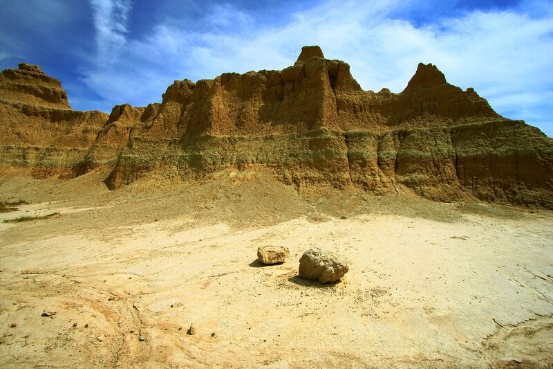 Rock Formations in Desert — Brown, Arid