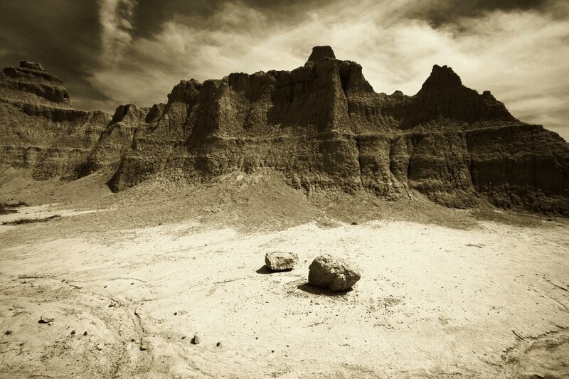 Rock Formations in Desert — Brown