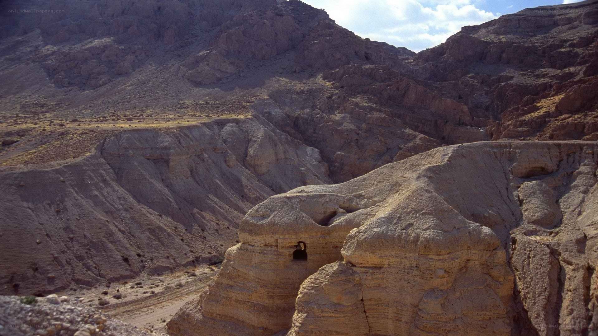 rock formations in desert canyon