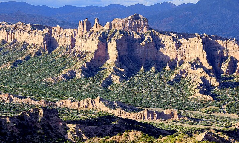 rock formations in desert landscape