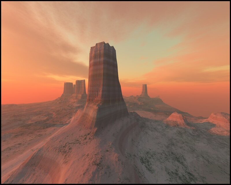 Rock Formations in Desert — Orange