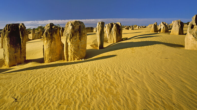 Rock Formations in Desert — Yellow, Arid