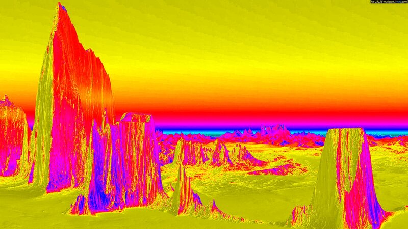 Rock Formations in Desert — Yellow, Dramatic, Sunset