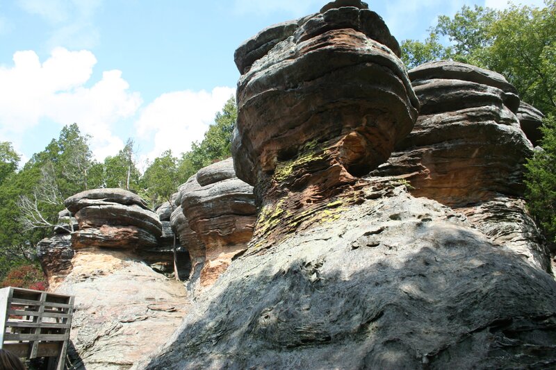 Rock Formations in Forest — Gray, Natural