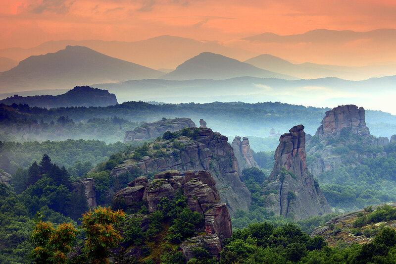 Rock Formations in Forest — Orange