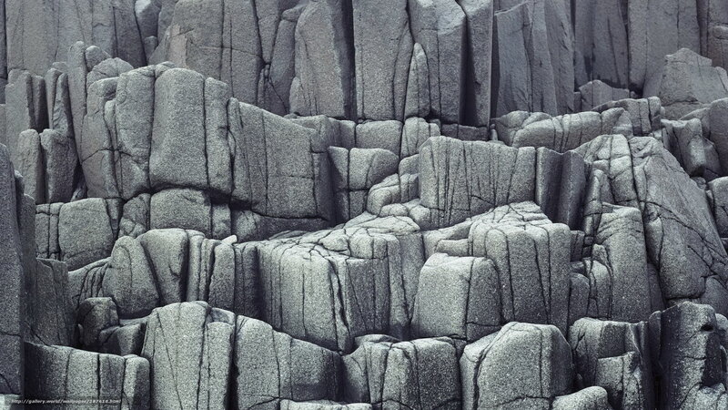 rock formations in gray