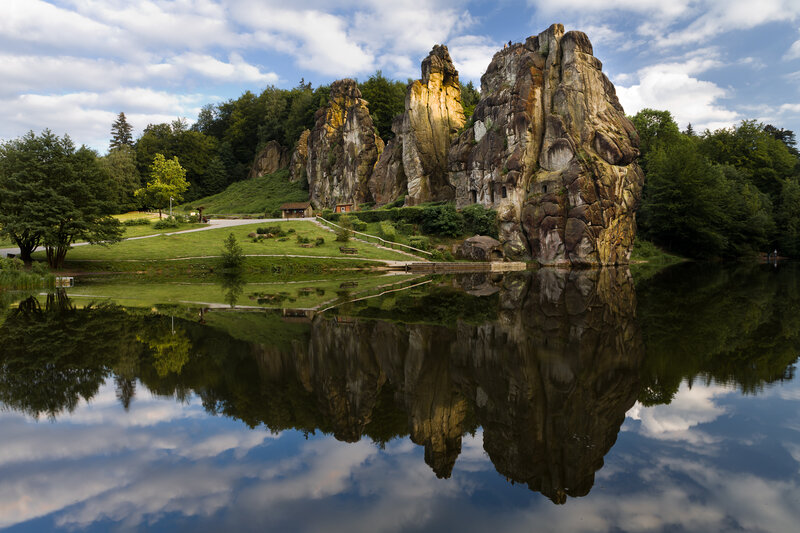 Rock Formations in Lake — Blue, Serene, Afternoon