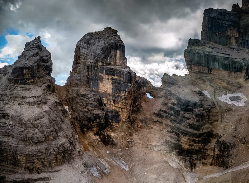Rock Formations in Mountains — Gray