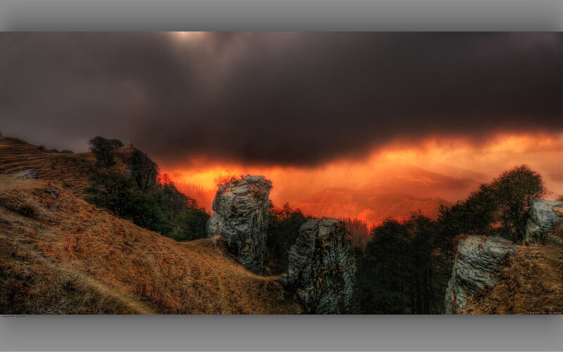 Rock Formations in Mountains — Orange
