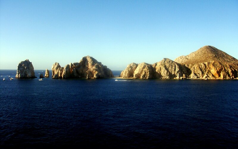 Rock Formations in Ocean — Blue