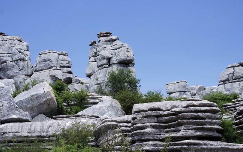 Rock Formations in Park — Gray