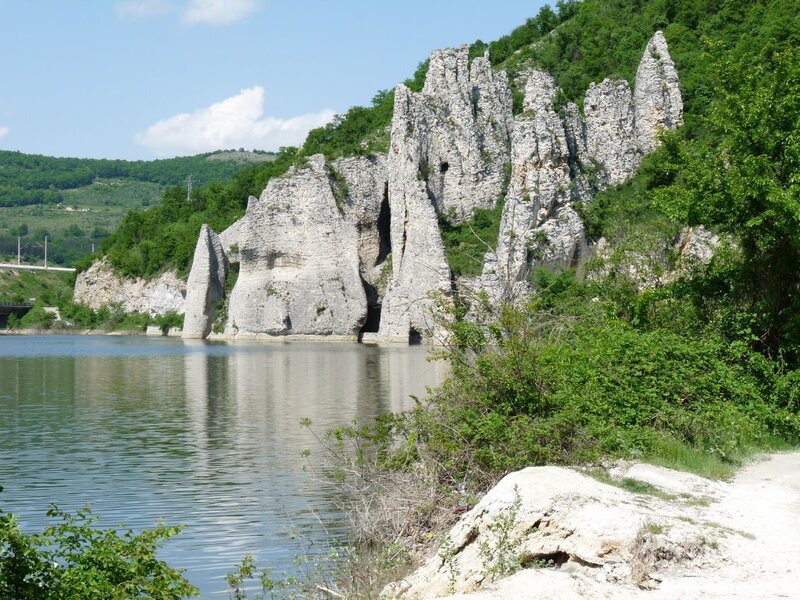Rock Formations in River