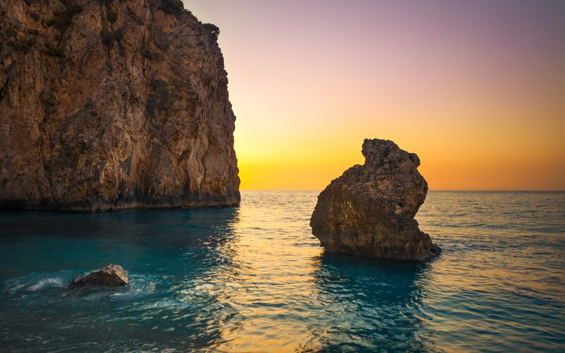 Rock Formations in Sea — Serene