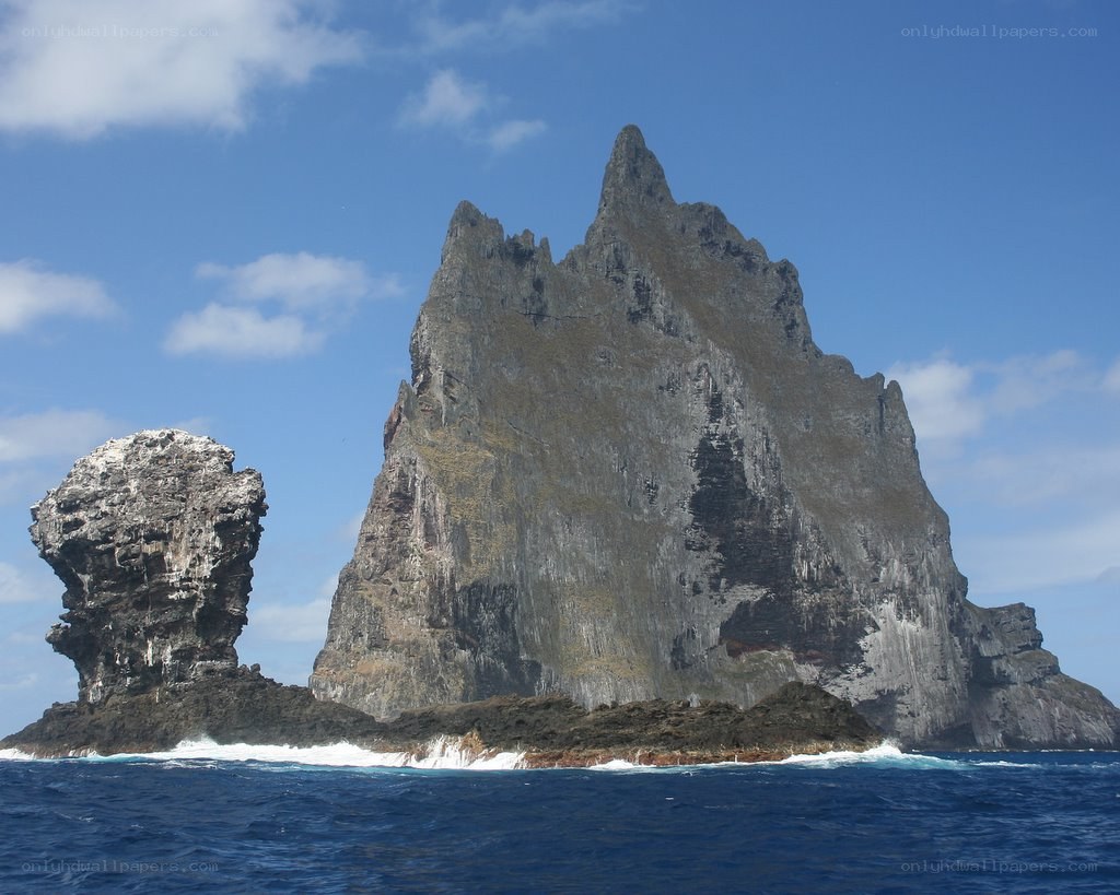 Rock formations in the ocean