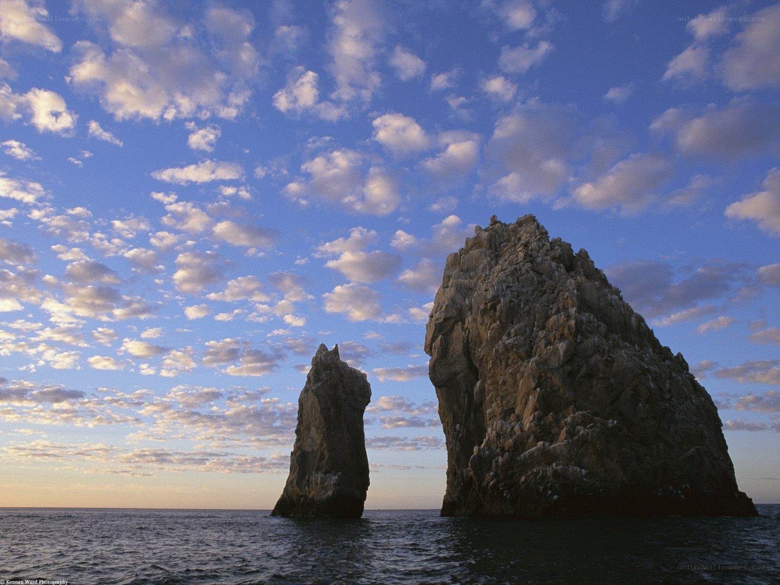 Rock formations in the ocean