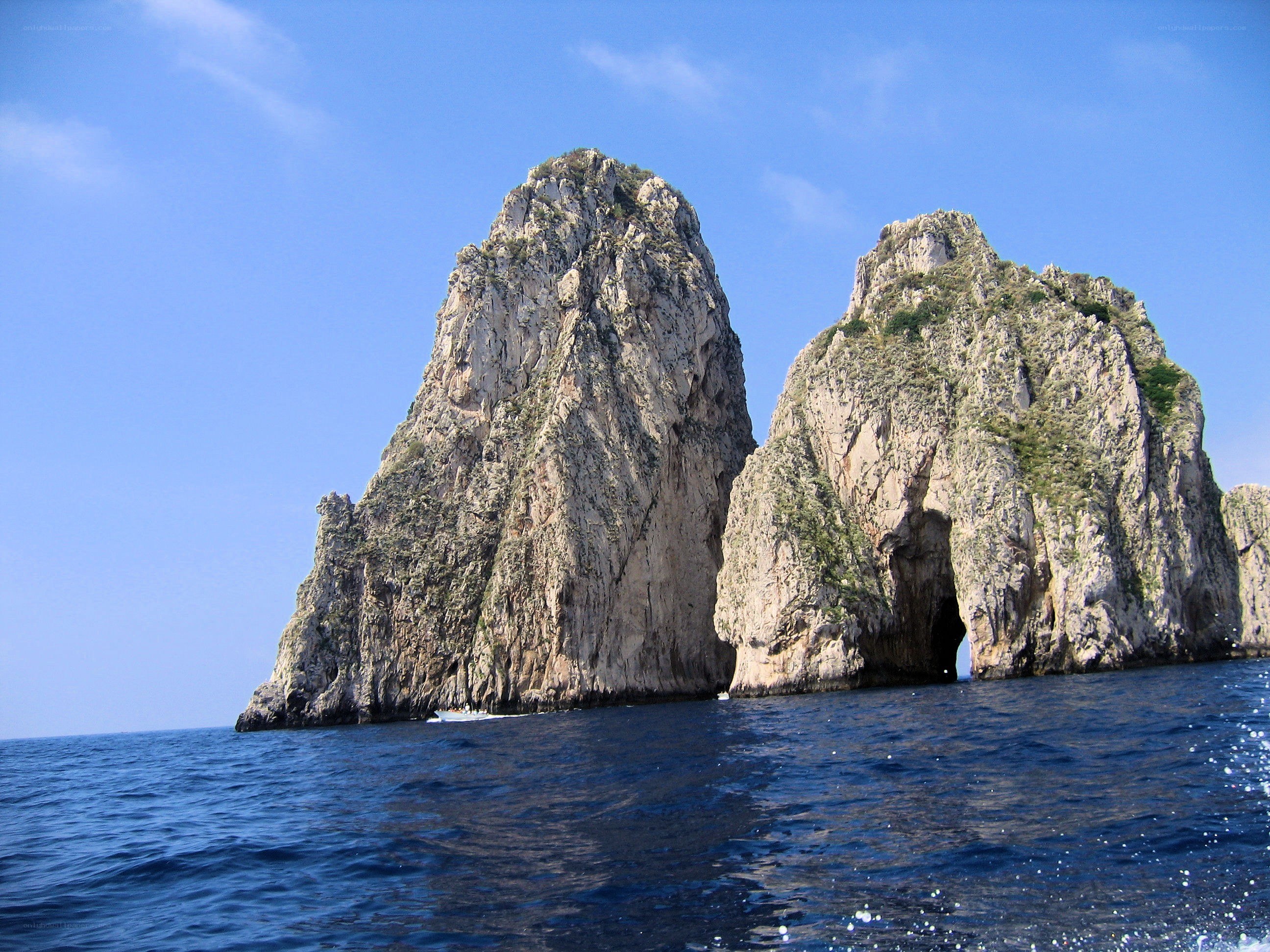 Rock formations in the sea