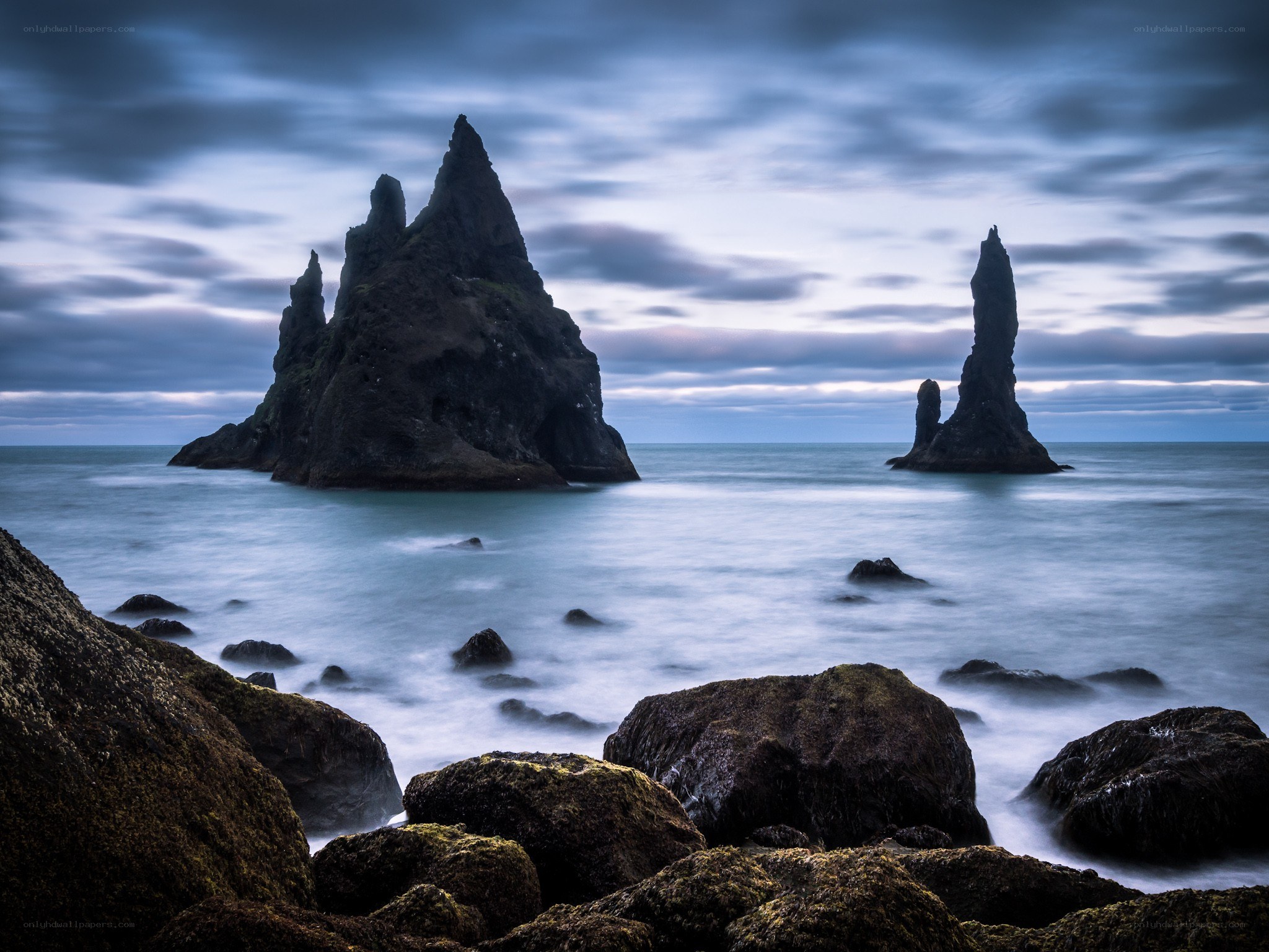 Rock formations in the sea