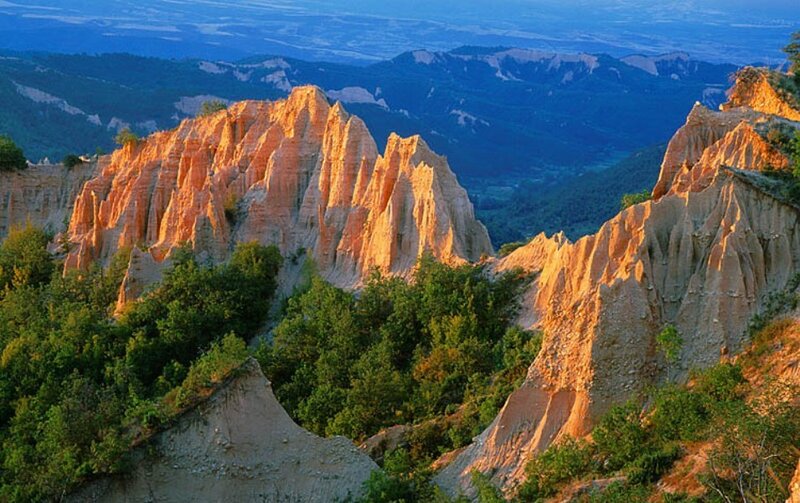 Rock Formations in Valley