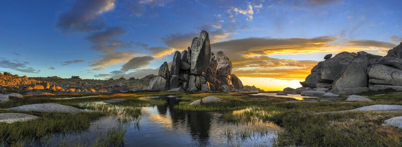 Rock Formations in Wetland