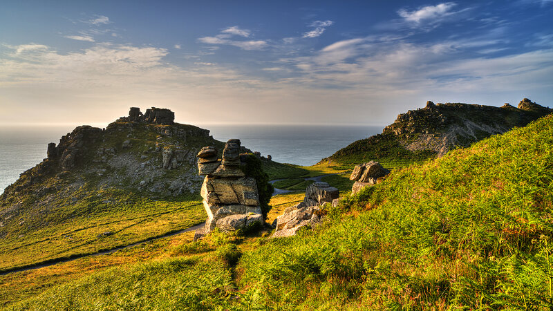 Rock Formations on Coast — Green