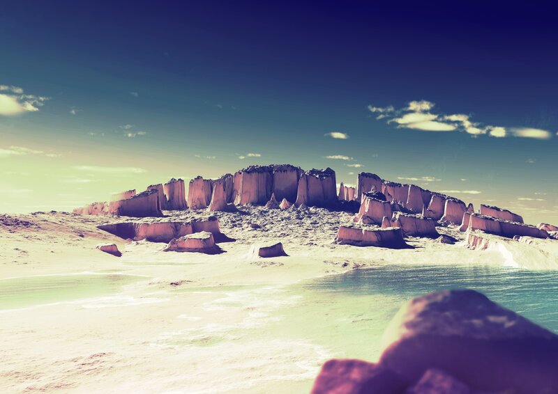 Rock Formations on Island