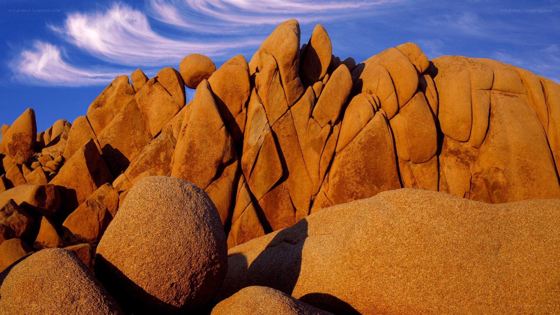 Rock formations under blue sky