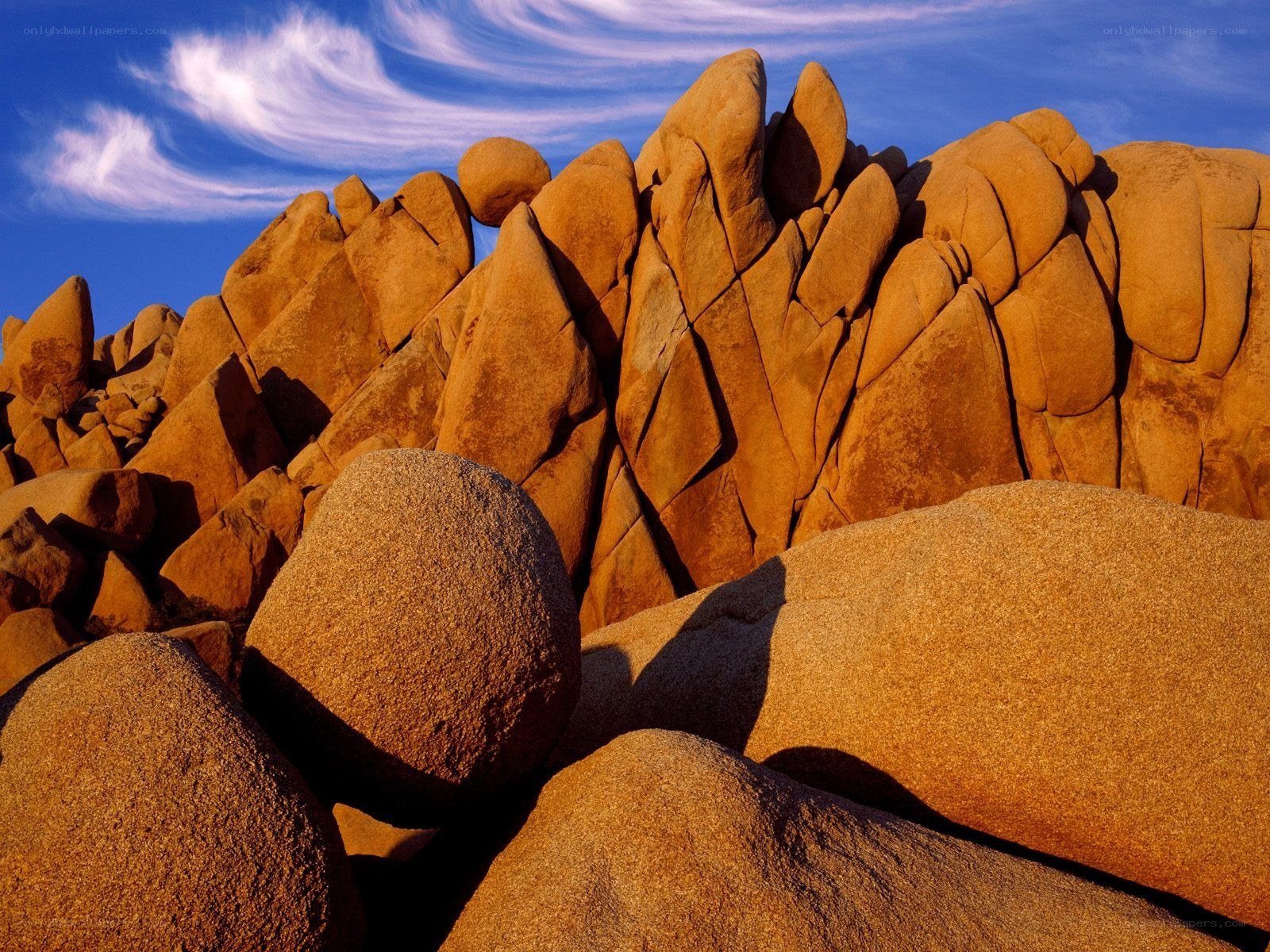 Rock formations under blue sky