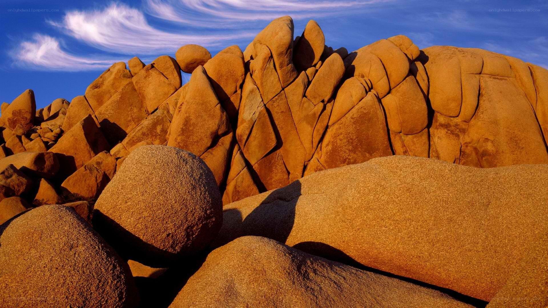 Rock formations under blue sky