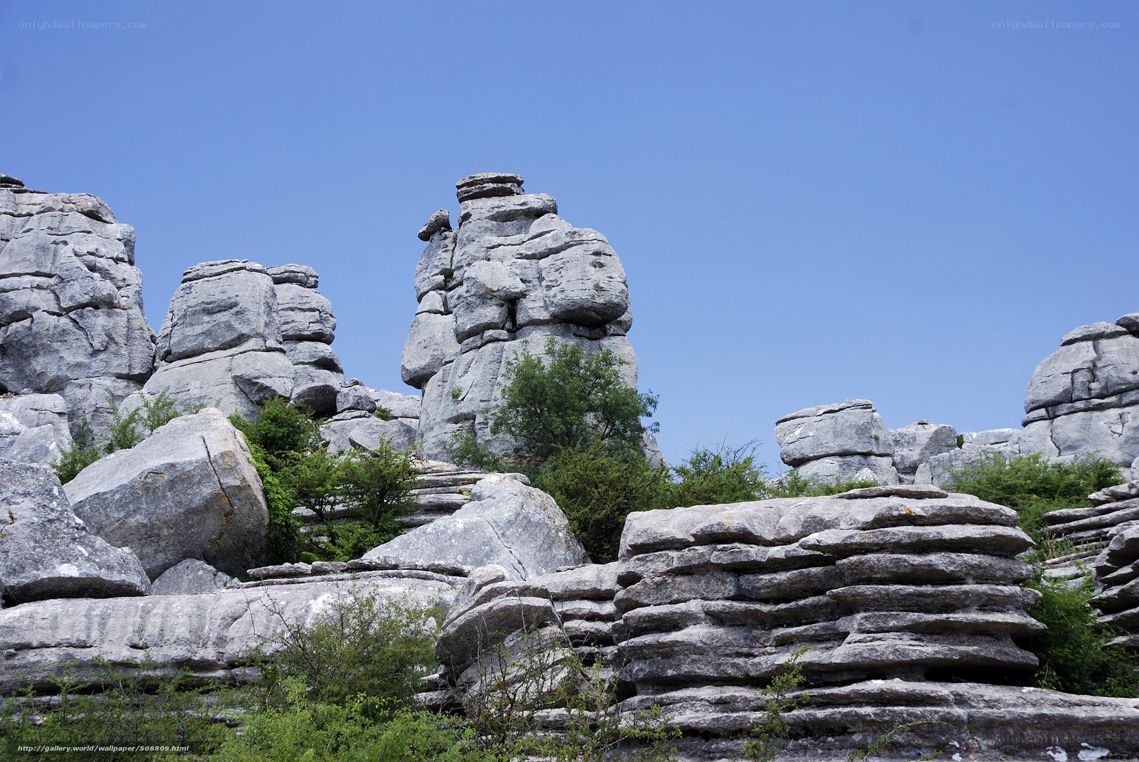 Rock formations under blue sky