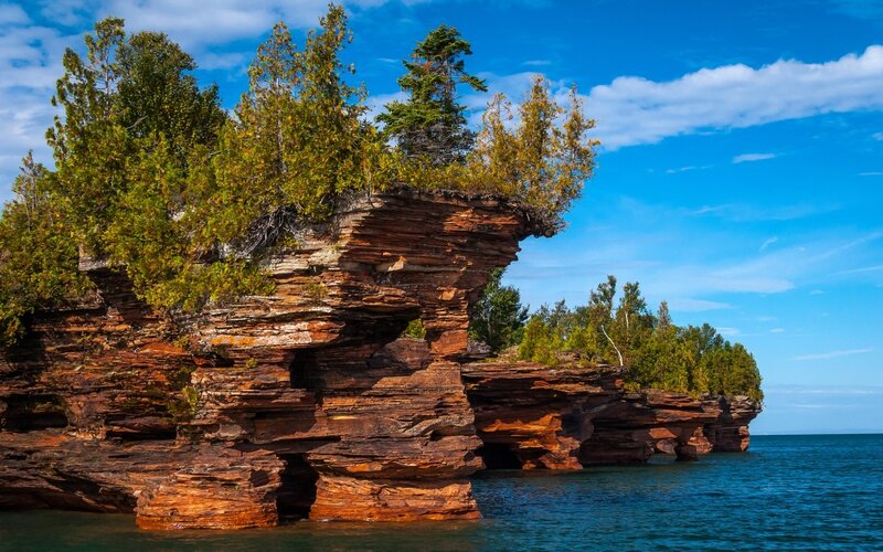Rock Formations with Trees