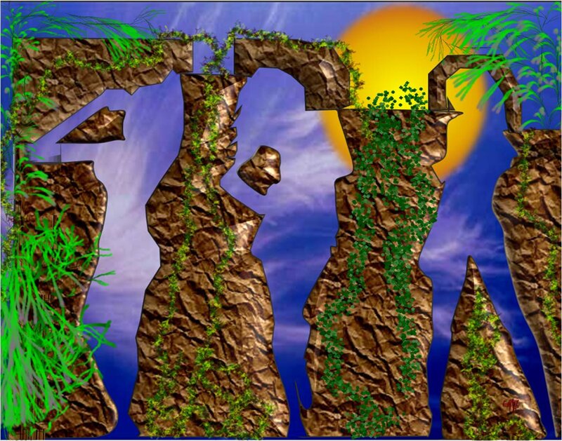 Rock Formations with Vines