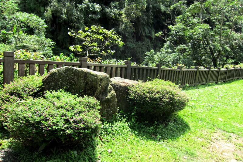 Rock Garden with Wooden Fence