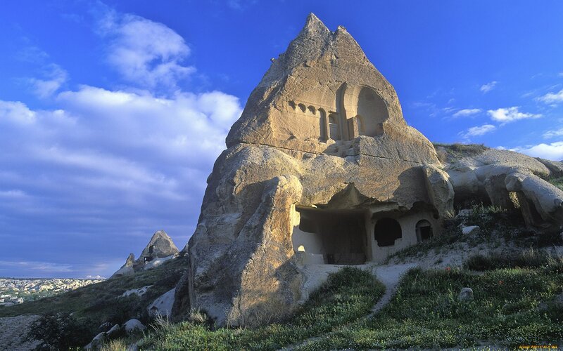 Rock-hewn Church in Cappadocia — Blue, Dramatic