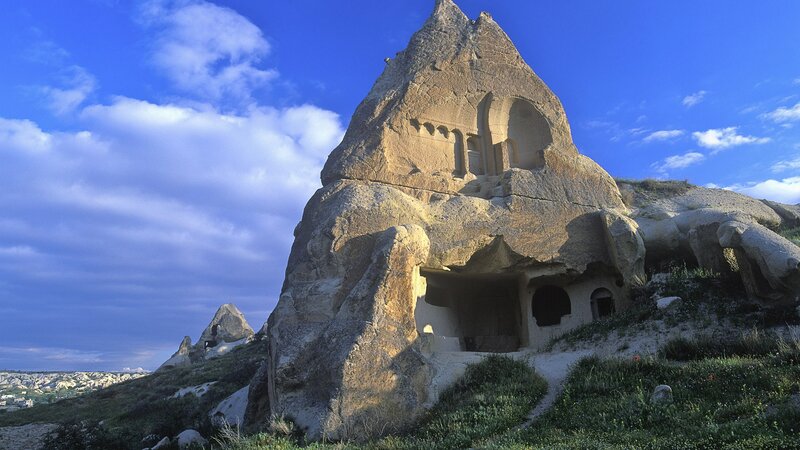Rock-hewn Church in Cappadocia — Blue