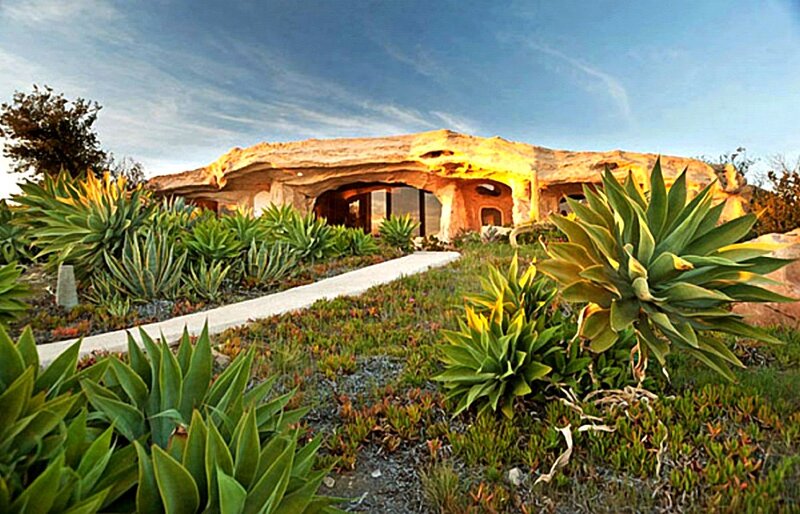 Rock House with Succulents