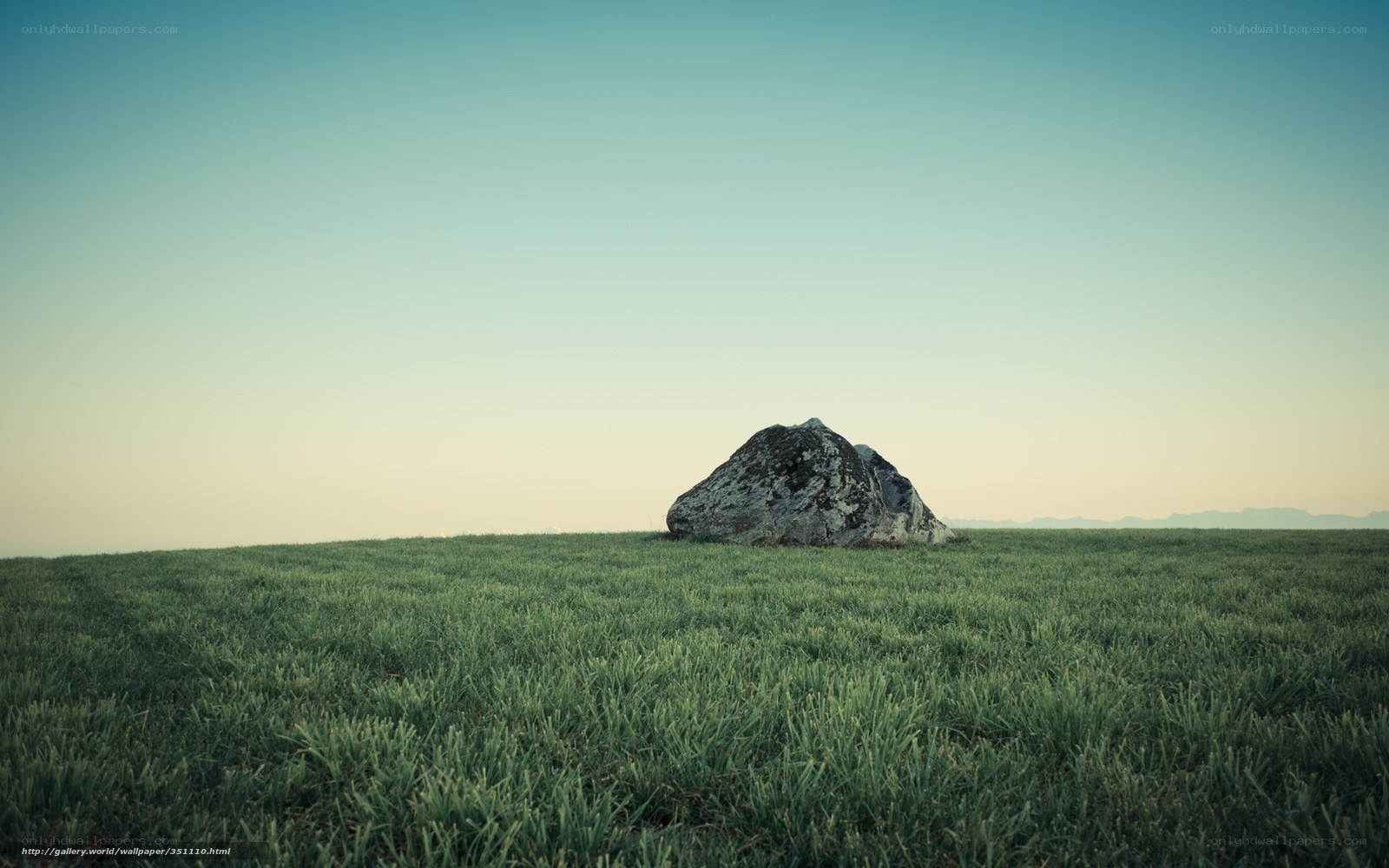 Rock in a Green Field