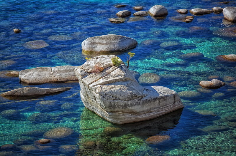 Rock in Clear Water — Blue