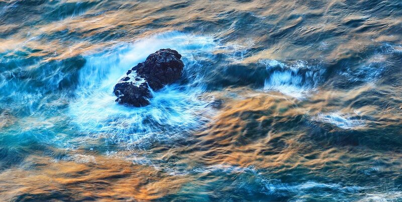 Rock in Crashing Waves
