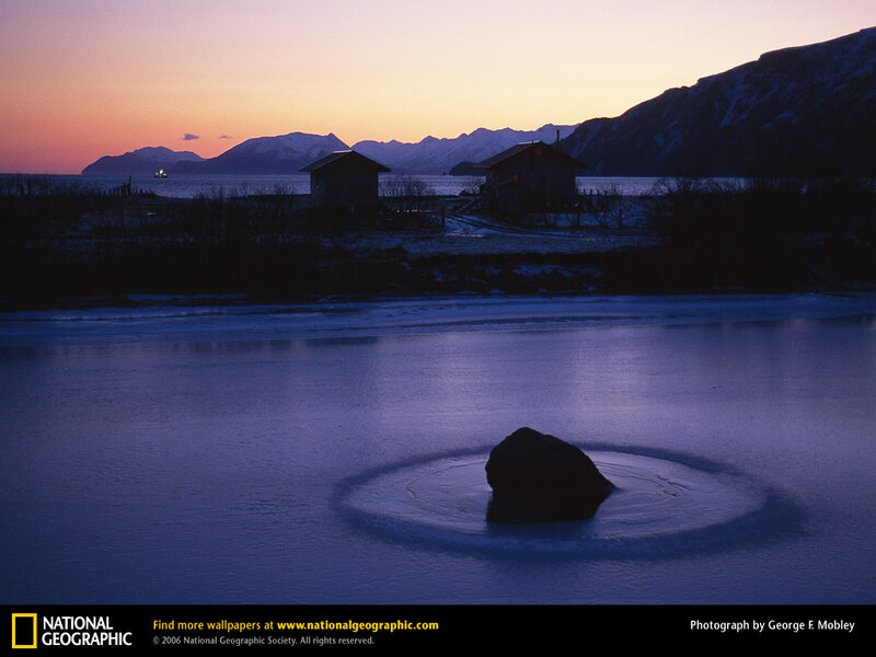 Rock in Frozen Water
