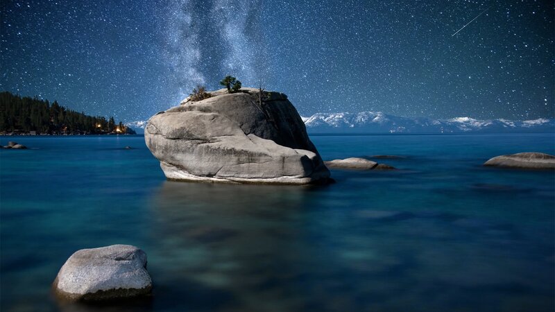 Rock Island in Lake