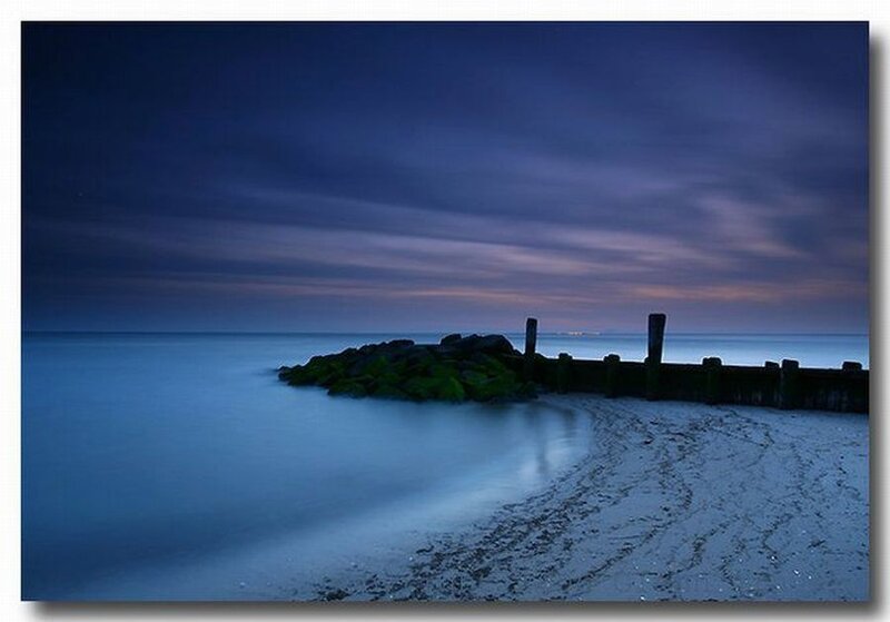 Rock Jetty at Dusk