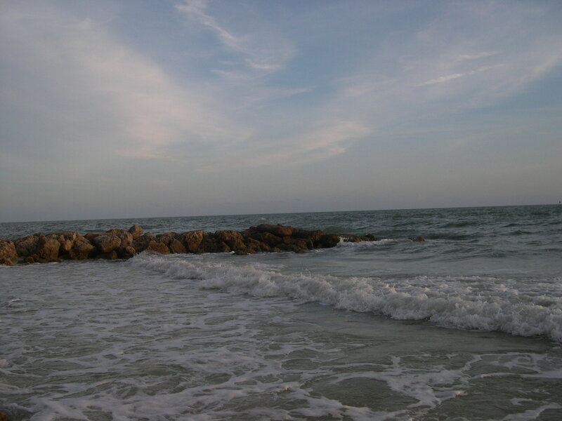 Rock Jetty at Ocean