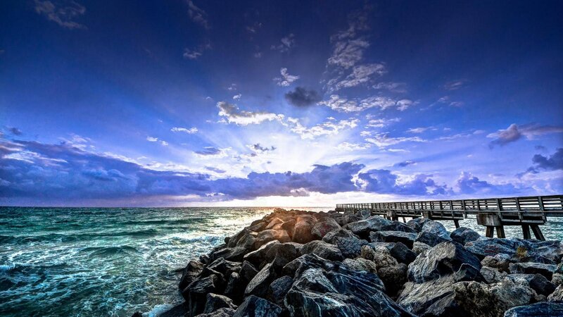 Rock Jetty at Sunset
