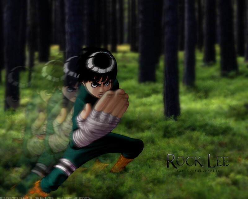Rock Lee in the forest