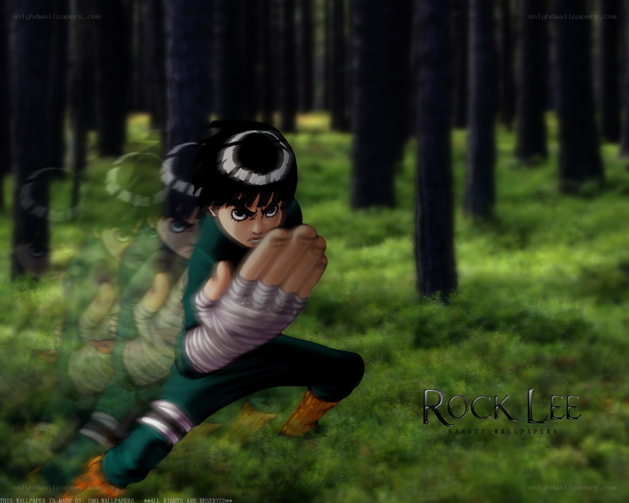Rock Lee in the forest
